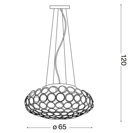 Ideal Lux - Candeeiro suspenso de cristal LED KING 12xG9/3W/230V diâmetro 65 cm cromado brilhante
