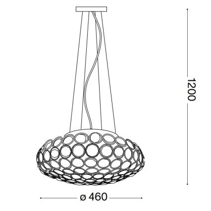 Ideal Lux - Candeeiro suspenso de cristal LED KING 7xG9/3W/230V diâmetro 46 cm cromado brilhante
