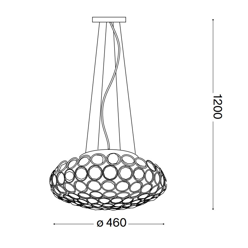 Ideal Lux - Candeeiro suspenso de cristal LED KING 7xG9/3W/230V diâmetro 46 cm cromado brilhante