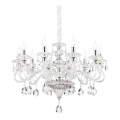 Ideal Lux - Candeeiro suspenso de cristal NEGRESCO 10xE14/28W/230V diâmetro 85 cm transparente
