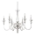 Ideal Lux - Candeeiro suspenso DOGE 6xE14/40W/230V diâmetro 75 cm cromado brilhante