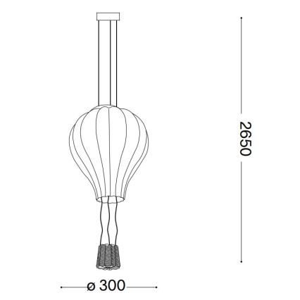 Ideal Lux - Candeeiro suspenso DREAM BIG 1xE27/42W/230V diâmetro 30 cm