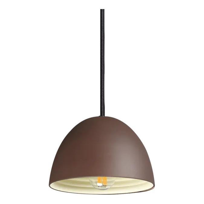 Ideal Lux - Candeeiro suspenso FOLK 1xE27/60W/230V diâmetro 18 cm castanho