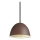 Ideal Lux - Candeeiro suspenso FOLK 1xE27/60W/230V diâmetro 18 cm castanho