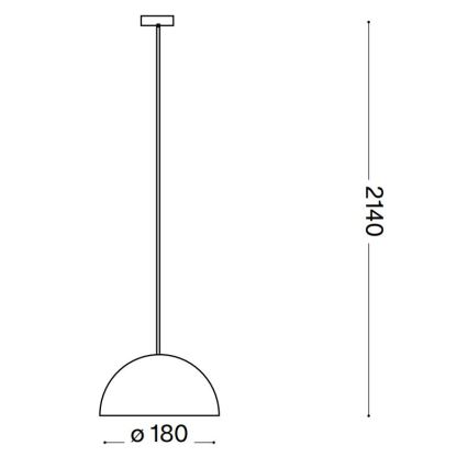 Ideal Lux - Candeeiro suspenso FOLK 1xE27/60W/230V diâmetro 18 cm castanho