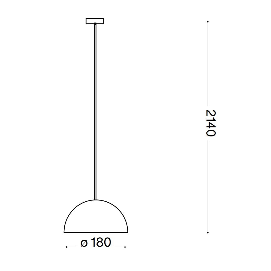Ideal Lux - Candeeiro suspenso FOLK 1xE27/60W/230V diâmetro 18 cm castanho