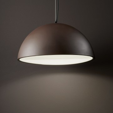 Ideal Lux - Candeeiro suspenso FOLK 1xE27/60W/230V diâmetro 40 cm castanho