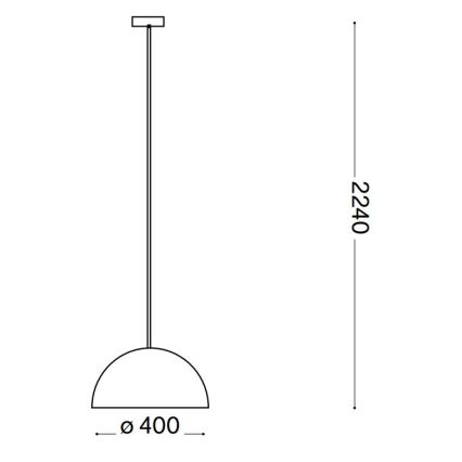 Ideal Lux - Candeeiro suspenso FOLK 1xE27/60W/230V diâmetro 40 cm castanho