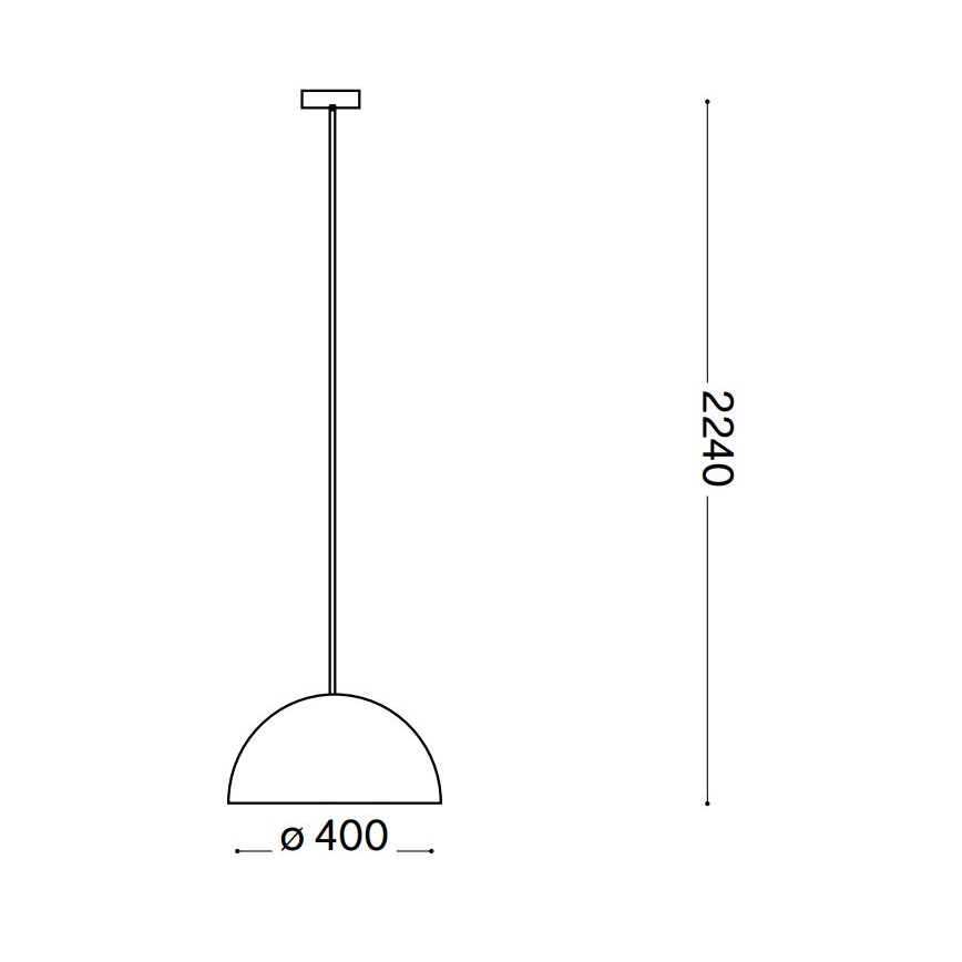 Ideal Lux - Candeeiro suspenso FOLK 1xE27/60W/230V diâmetro 40 cm castanho
