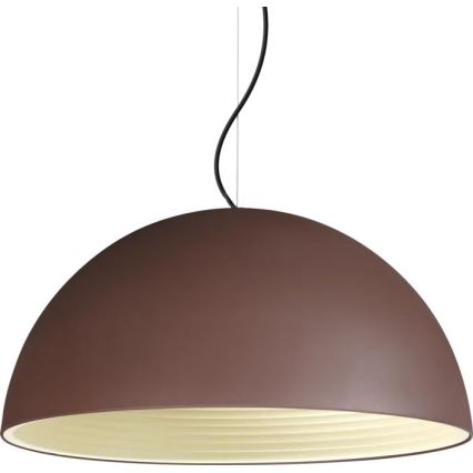 Ideal Lux - Candeeiro suspenso FOLK 1xE27/60W/230V diâmetro 50 cm castanho