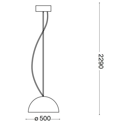 Ideal Lux - Candeeiro suspenso FOLK 1xE27/60W/230V diâmetro 50 cm castanho