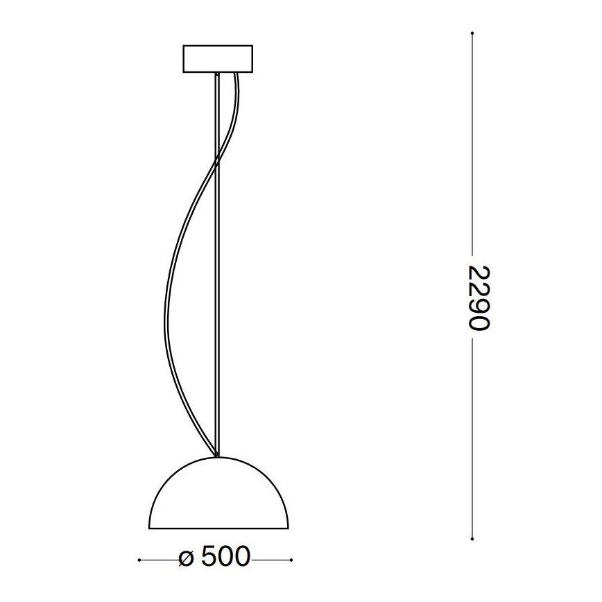 Ideal Lux - Candeeiro suspenso FOLK 1xE27/60W/230V diâmetro 50 cm castanho