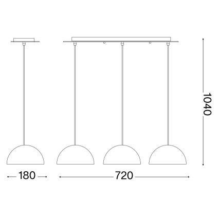 Ideal Lux - Candeeiro suspenso FOLK 3xE27/60W/230V castanho