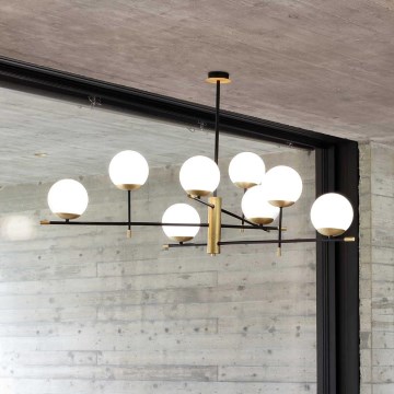 Ideal Lux - Candeeiro suspenso GOURMET 9xE14/28W/230V diâmetro 131,5 cm dourado