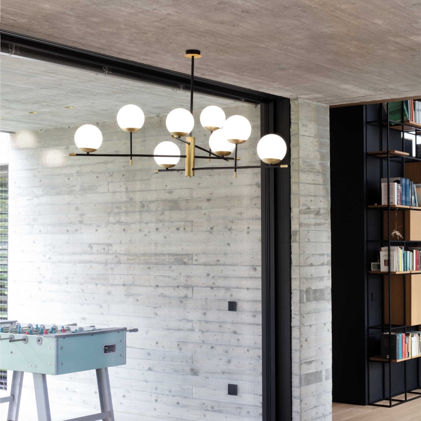 Ideal Lux - Candeeiro suspenso GOURMET 9xE14/28W/230V diâmetro 131,5 cm dourado