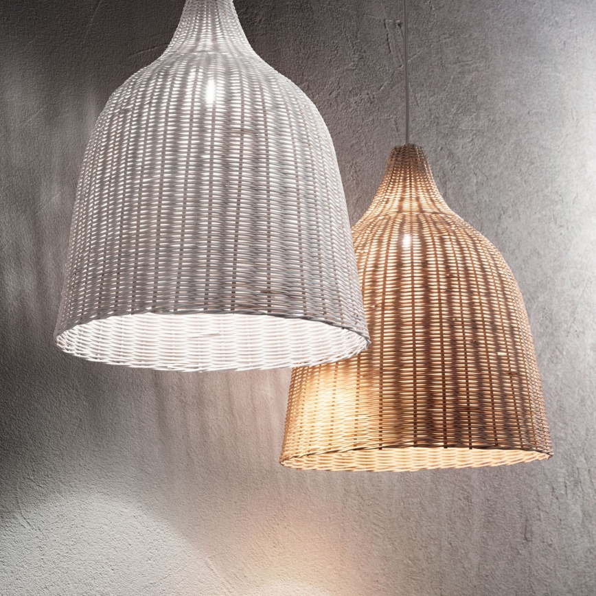 Ideal Lux - Candeeiro suspenso HAUNT 1xE27/60W/230V diâmetro 35 cm bege