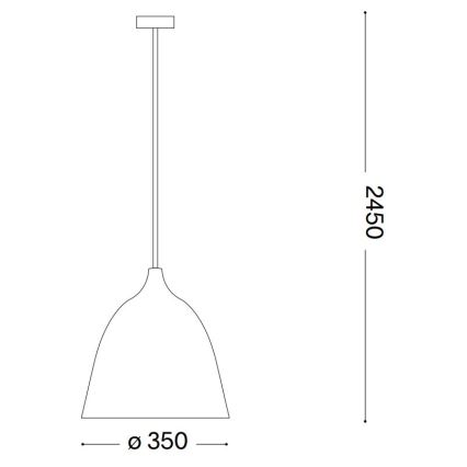 Ideal Lux - Candeeiro suspenso HAUNT 1xE27/60W/230V diâmetro 35 cm bege