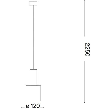 Ideal Lux - Candeeiro suspenso HOLLY 1xE27/60W/230V diâmetro 12 cm latão