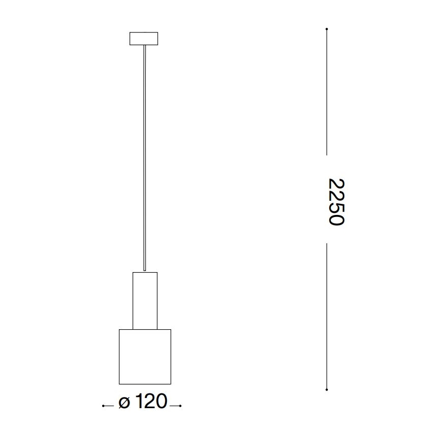 Ideal Lux - Candeeiro suspenso HOLLY 1xE27/60W/230V diâmetro 12 cm preto