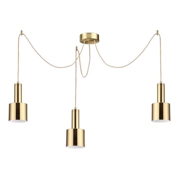 Ideal Lux - Candeeiro suspenso HOLLY 3xE27/60W/230V aranha latão