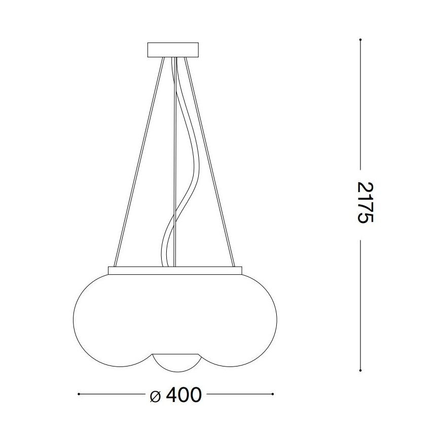 Ideal Lux - Candeeiro suspenso LED ARIZONA 3xGX53/9W/230V diâmetro 40 cm branco