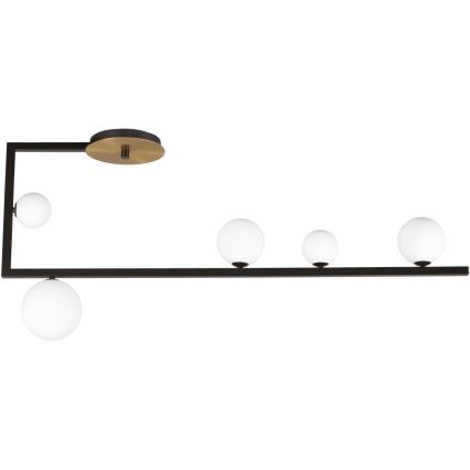 Ideal Lux - Candeeiro suspenso LED BIRDS 5xG9/3W/230V preto/dourado