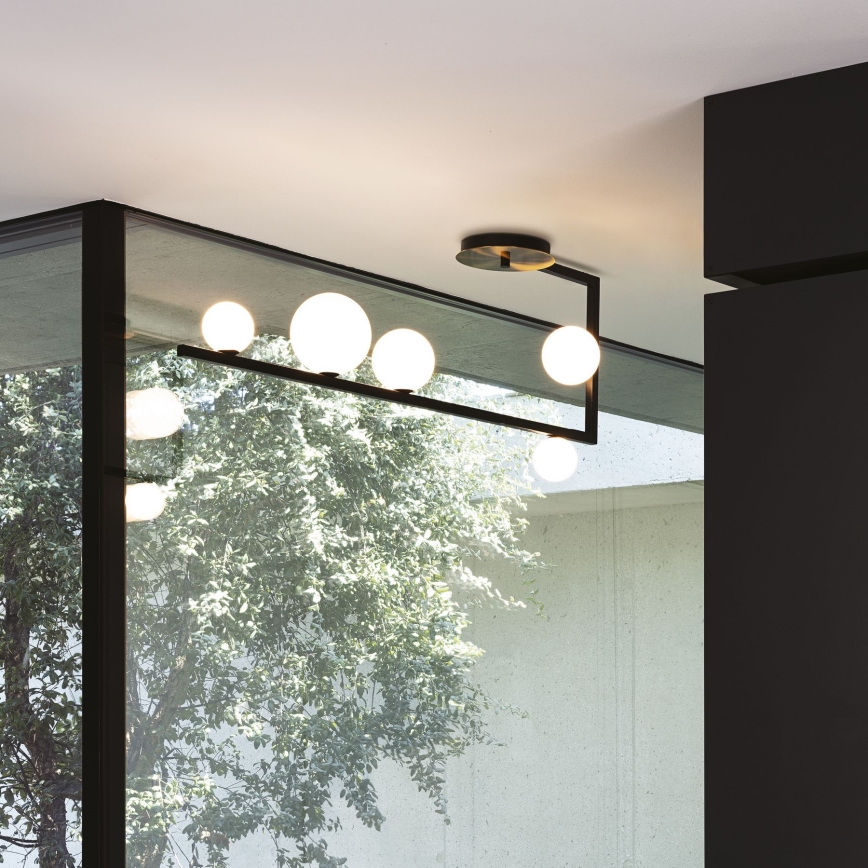 Ideal Lux - Candeeiro suspenso LED BIRDS 5xG9/3W/230V preto/dourado