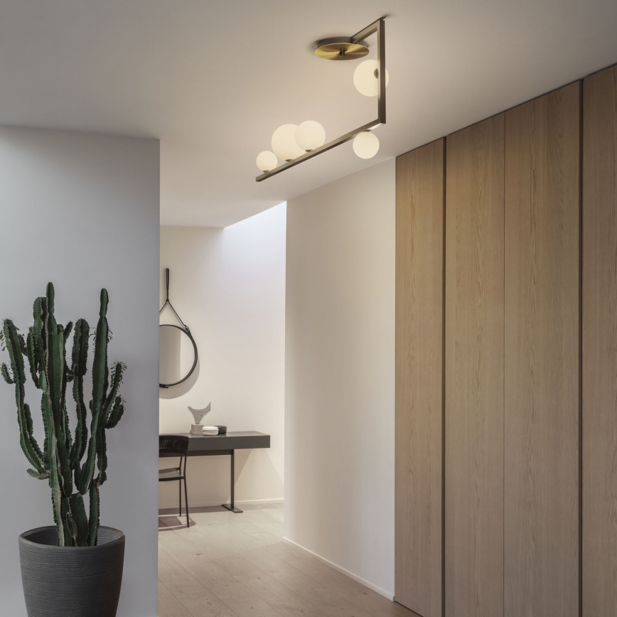 Ideal Lux - Candeeiro suspenso LED BIRDS 5xG9/3W/230V preto/dourado
