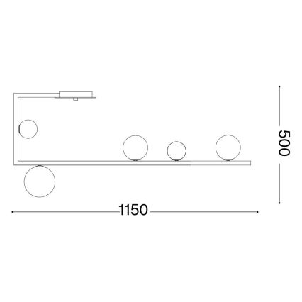 Ideal Lux - Candeeiro suspenso LED BIRDS 5xG9/3W/230V preto/dourado
