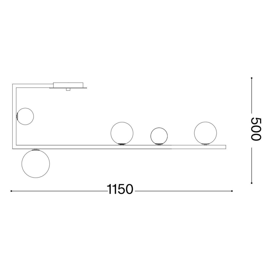 Ideal Lux - Candeeiro suspenso LED BIRDS 5xG9/3W/230V preto/dourado