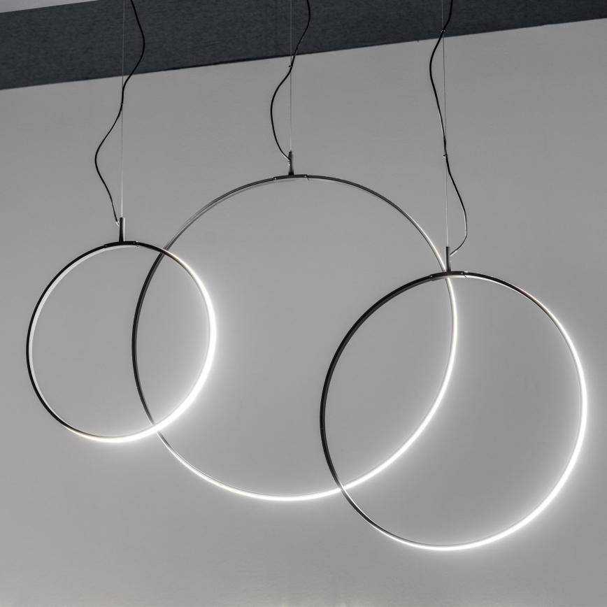 Ideal Lux - Candeeiro suspenso LED CIRCUS LED/29W/230V diâmetro 44 cm CRI 90 preto
