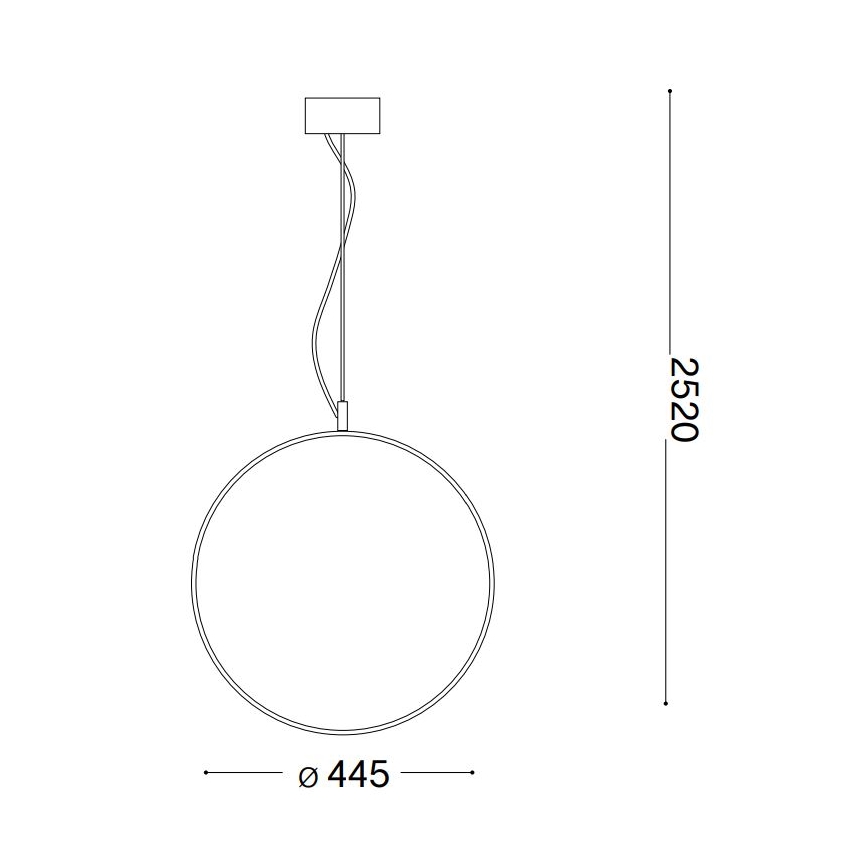 Ideal Lux - Candeeiro suspenso LED CIRCUS LED/29W/230V diâmetro 44 cm CRI 90 preto