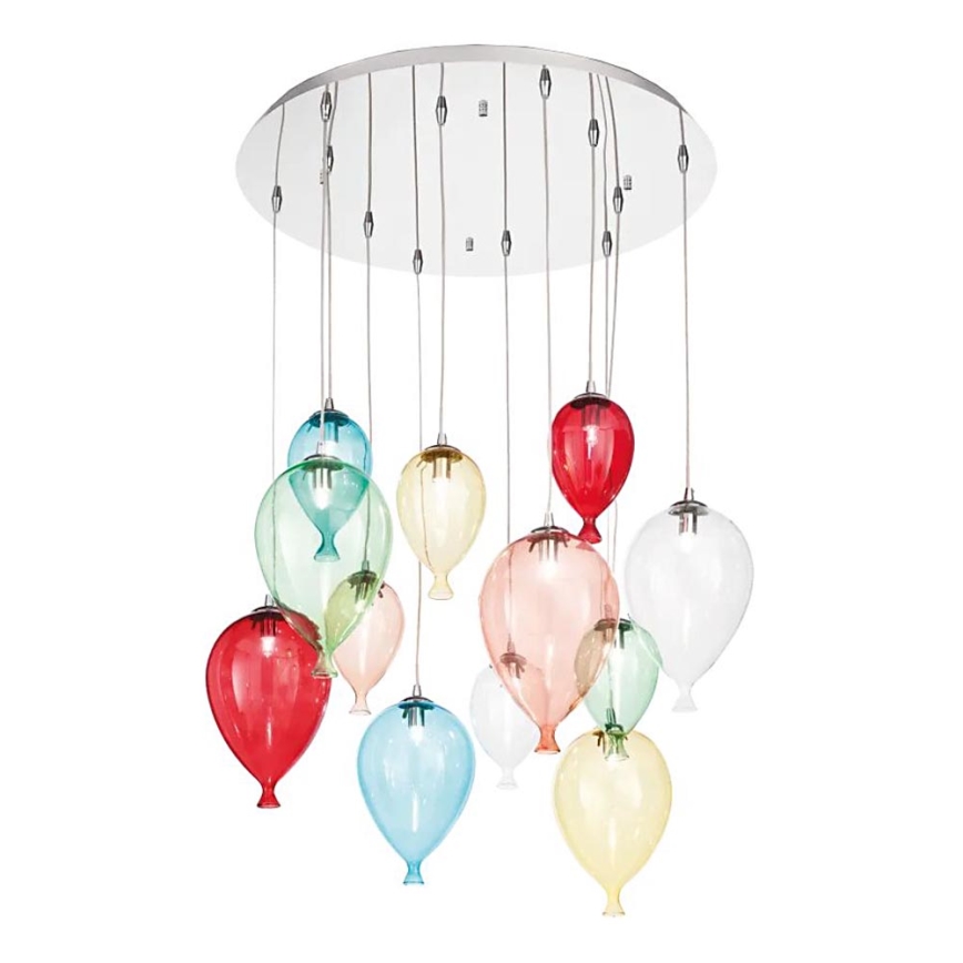 Ideal Lux - Candeeiro suspenso LED CLOWN 12xG9/3W/230V diâmetro 60 cm colorido