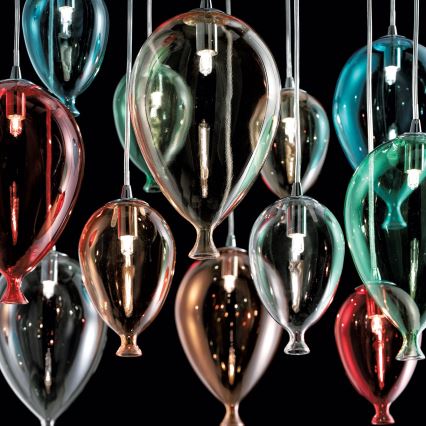 Ideal Lux - Candeeiro suspenso LED CLOWN 12xG9/3W/230V diâmetro 60 cm colorido