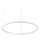 Ideal Lux - Candeeiro suspenso LED com regulação ORACLE SLIM LED/39W/230V 3000K diâmetro 70 cm branco