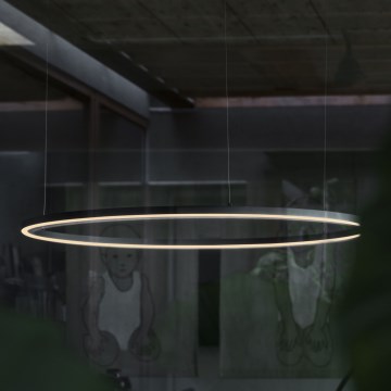 Ideal Lux - Candeeiro suspenso LED com regulação ORACLE SLIM LED/43W/230V 3000K diâmetro 90 cm preto