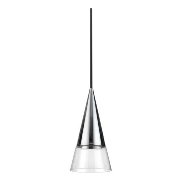 Ideal Lux - Candeeiro suspenso LED CONO 1xGU10/7W/230V diâmetro 15 cm CRI 90 cromado brilhante