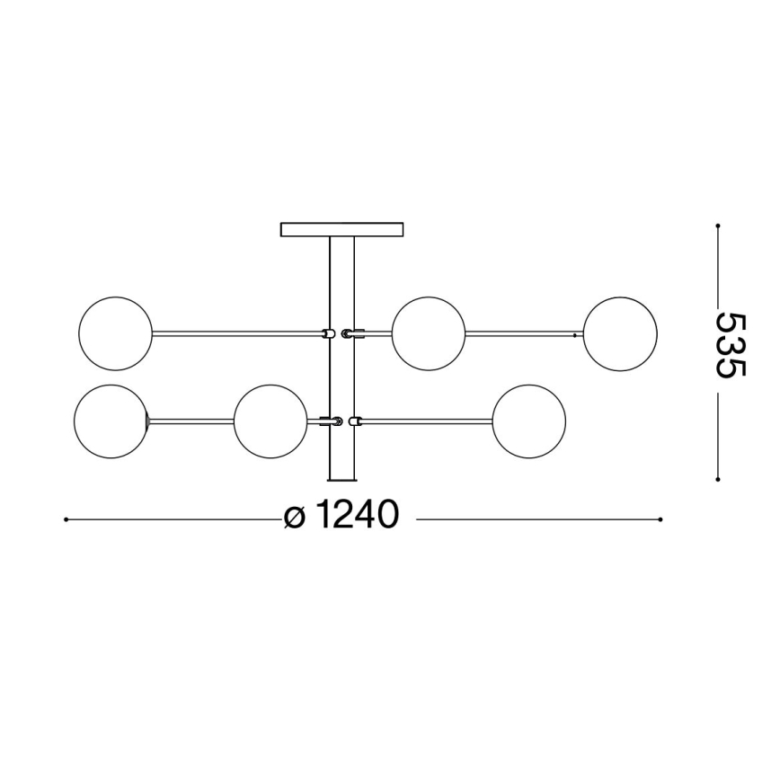Ideal Lux - Candeeiro suspenso LED COSMOPOLITAN 10xG9/3W/230V diâmetro 124 cm preto