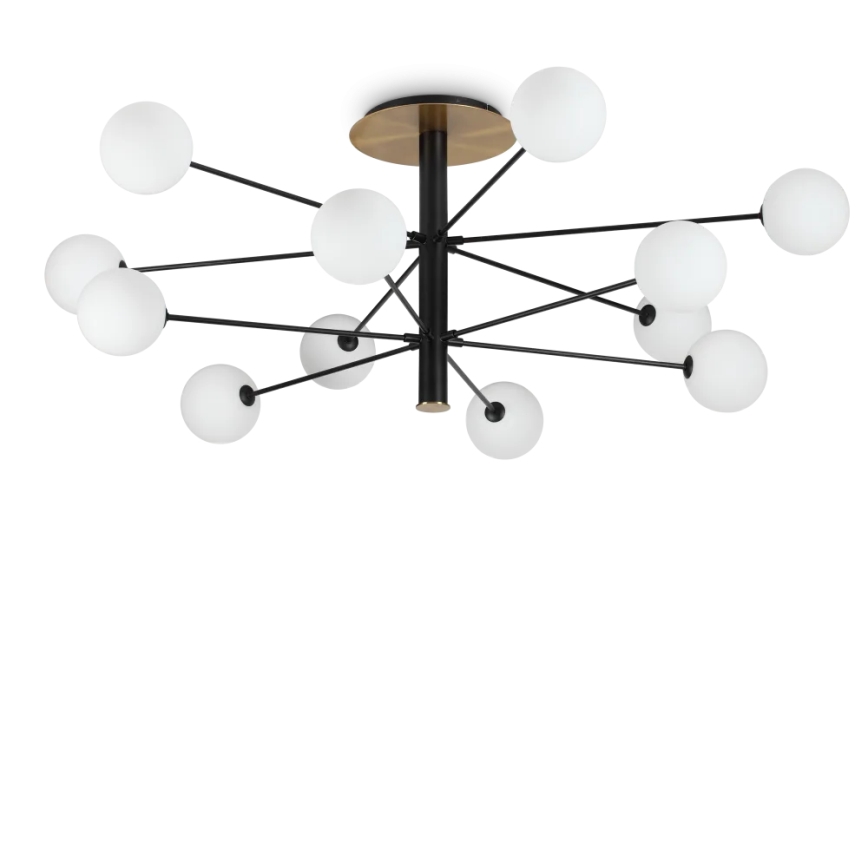 Ideal Lux - Candeeiro suspenso LED COSMOPOLITAN 12xG9/3W/230V diâmetro 145 cm preto