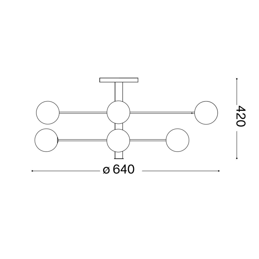 Ideal Lux - Candeeiro suspenso LED COSMOPOLITAN 8xG9/3W/230V diâmetro 64 cm preto