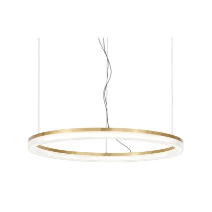 Ideal Lux - Candeeiro suspenso LED CROWN LED/42W/230V 3000K diâmetro 80 cm CRI 90 latão