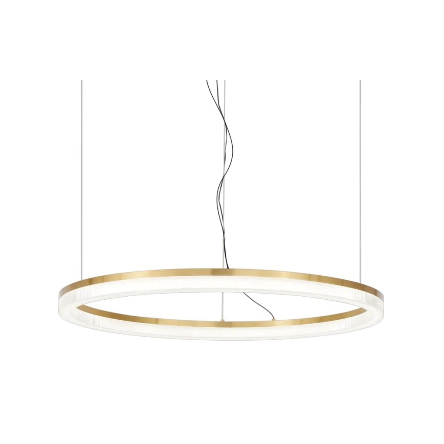 Ideal Lux - Candeeiro suspenso LED CROWN LED/42W/230V 3000K diâmetro 80 cm CRI 90 latão