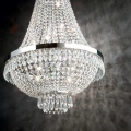 Ideal Lux - Candeeiro suspenso LED de cristal CAESAR 12xG9/3W/230V diâmetro 55 cm cromado brilhante
