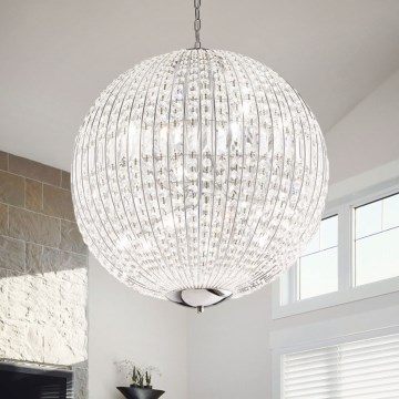 Ideal Lux - Candeeiro suspenso LED de cristal LUXOR 12xG9/3W/230V diâmetro 60 cm transparente