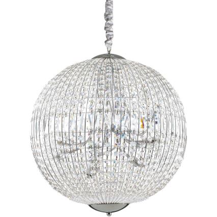 Ideal Lux - Candeeiro suspenso LED de cristal LUXOR 12xG9/3W/230V diâmetro 60 cm transparente