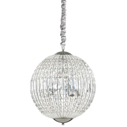 Ideal Lux - Candeeiro suspenso LED de cristal LUXOR 6xG9/3W/230V diâmetro 40 cm transparente