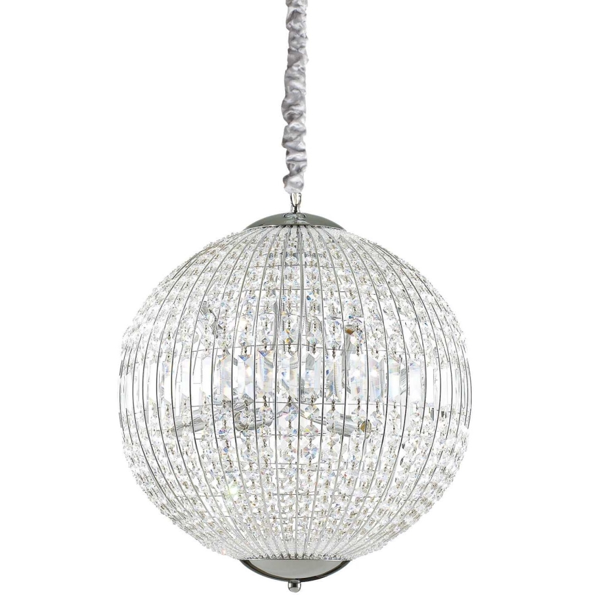 Ideal Lux - Candeeiro suspenso LED de cristal LUXOR 8xG9/3W/230V diâmetro 50 cm transparente