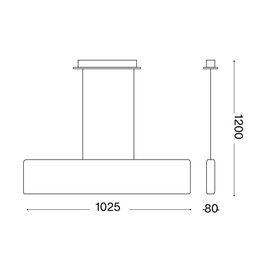 Ideal Lux - Candeeiro suspenso LED DESK LED/32W/230V 102,5 cm CRI 90 branco