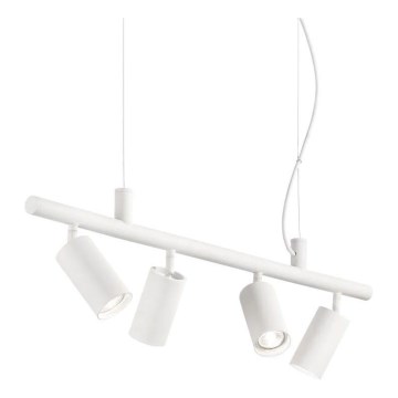 Ideal Lux - Candeeiro suspenso LED DYNAMITE 4xGU10/7W/230V CRI 90 branco
