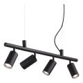 Ideal Lux - Candeeiro suspenso LED DYNAMITE 4xGU10/7W/230V CRI 90 preto